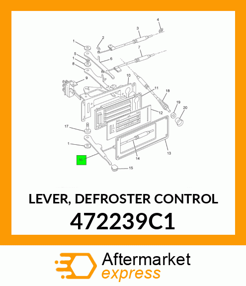 LEVER, DEFROSTER CONTROL 472239C1