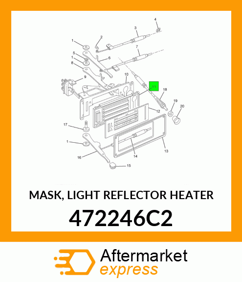 MASK, LIGHT REFLECTOR HEATER 472246C2