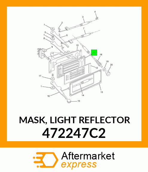 MASK, LIGHT REFLECTOR 472247C2