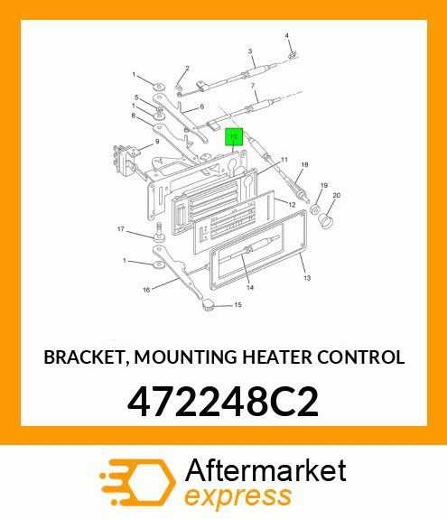 BRACKET, MOUNTING HEATER CONTROL 472248C2