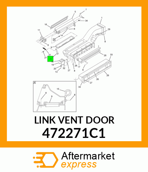 LINK VENT DOOR 472271C1