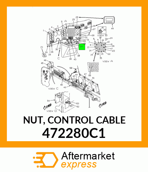 NUT, CONTROL CABLE 472280C1