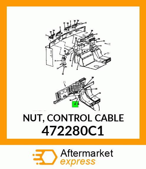 NUT, CONTROL CABLE 472280C1