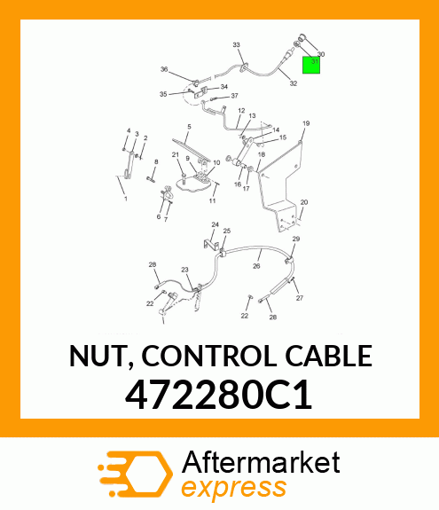 NUT, CONTROL CABLE 472280C1