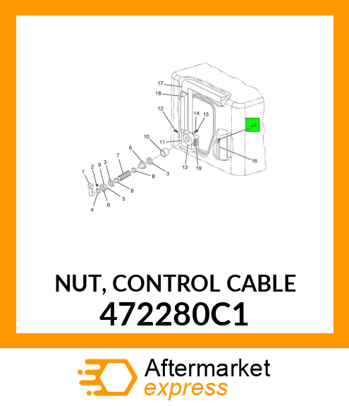 NUT, CONTROL CABLE 472280C1