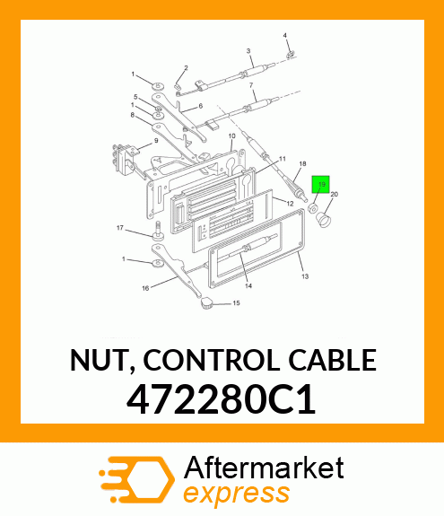 NUT, CONTROL CABLE 472280C1