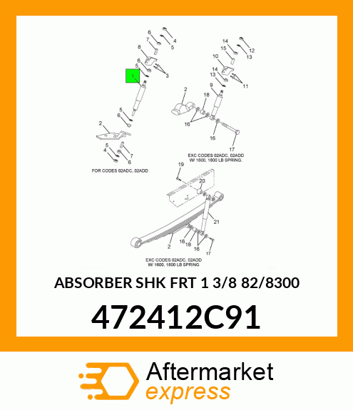 ABSORBER SHK FRT 1 3/8 82/8300 472412C91