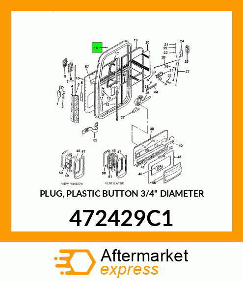 PLUG, PLASTIC BUTTON 3/4" DIAMETER 472429C1