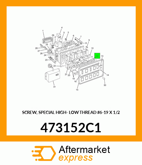 SCREW, SPECIAL HIGH- LOW THREAD #6-19 X 1/2" 473152C1