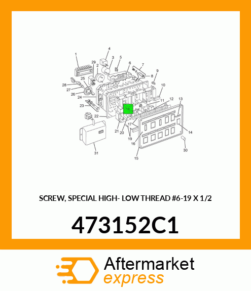 SCREW, SPECIAL HIGH- LOW THREAD #6-19 X 1/2" 473152C1