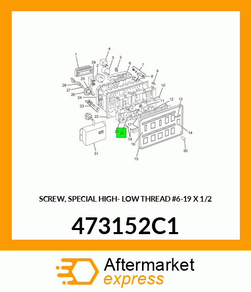 SCREW, SPECIAL HIGH- LOW THREAD #6-19 X 1/2" 473152C1