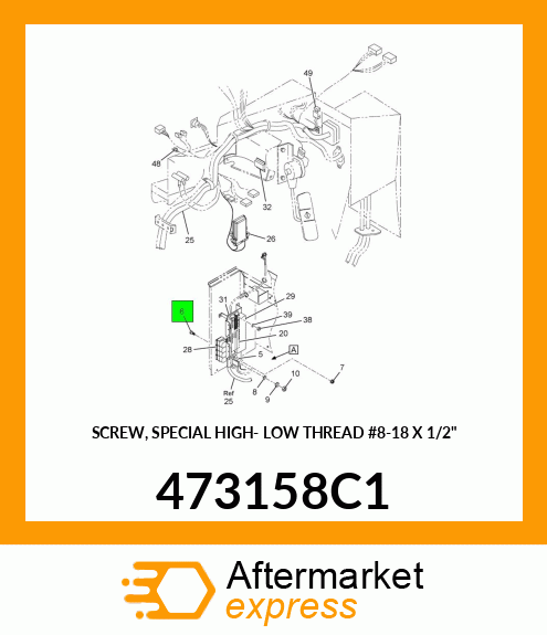 SCREW, SPECIAL HIGH- LOW THREAD #8-18 X 1/2" 473158C1