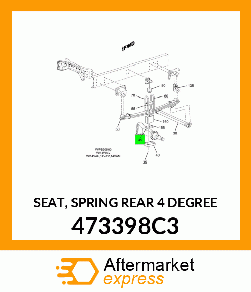 SEAT, SPRING REAR 4 DEGREE 473398C3