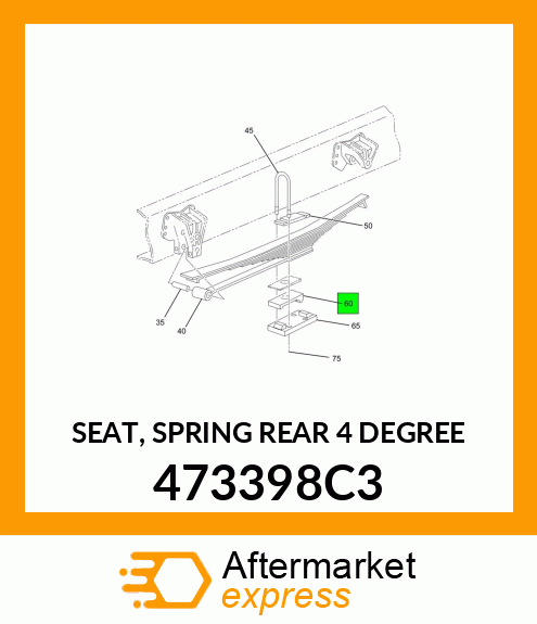 SEAT, SPRING REAR 4 DEGREE 473398C3