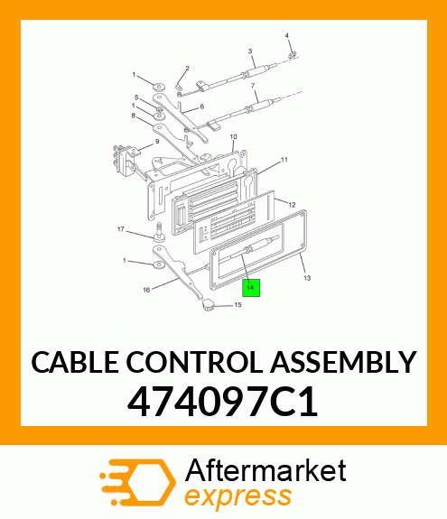 CABLE CONTROL ASSEMBLY 474097C1