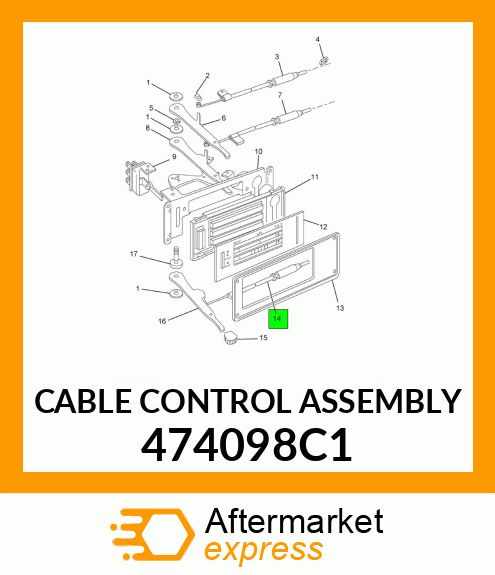 CABLE CONTROL ASSEMBLY 474098C1