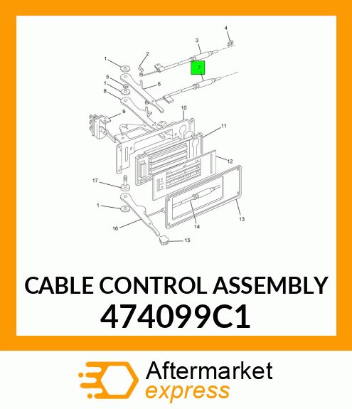 CABLE CONTROL ASSEMBLY 474099C1