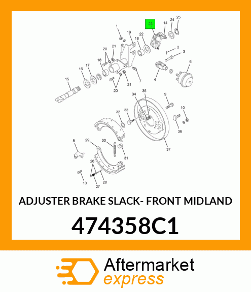 ADJUSTER BRAKE SLACK- FRONT MIDLAND 474358C1
