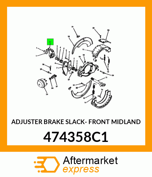 ADJUSTER BRAKE SLACK- FRONT MIDLAND 474358C1