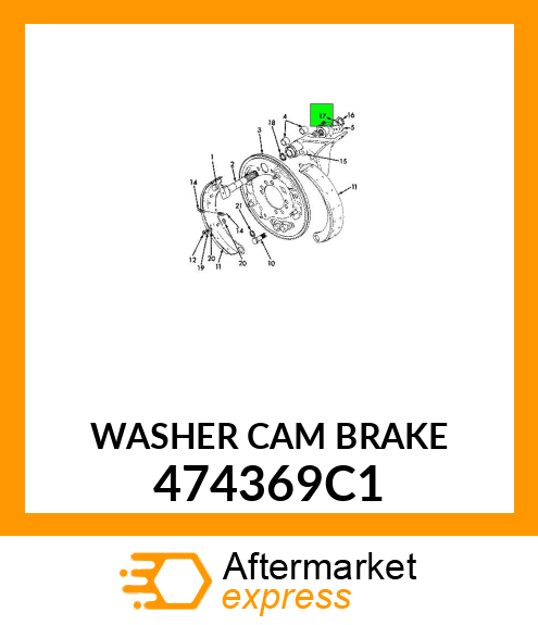 WASHER CAM BRAKE 474369C1