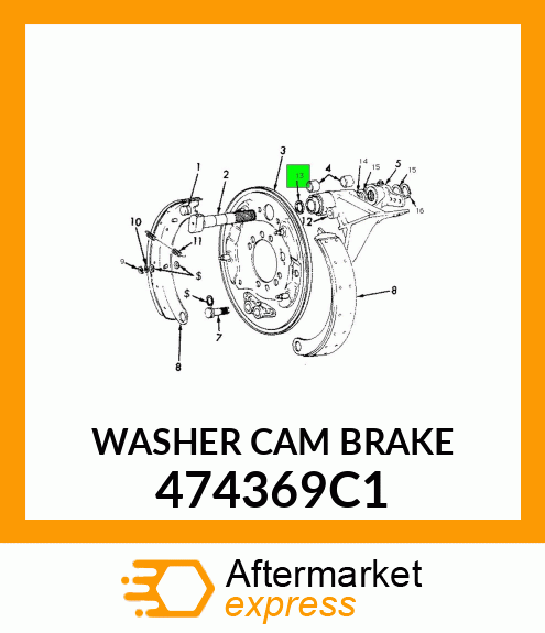 WASHER CAM BRAKE 474369C1