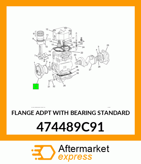 FLANGE ADPT WITH BEARING STANDARD 474489C91