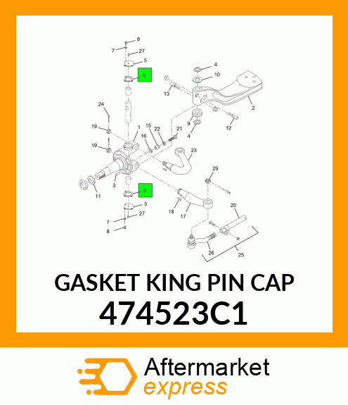 GASKET KING PIN CAP 474523C1