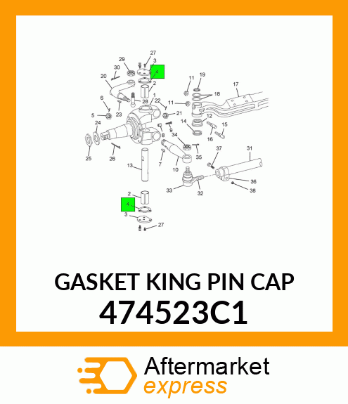 GASKET KING PIN CAP 474523C1