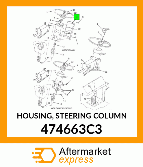 HOUSING, STEERING COLUMN 474663C3
