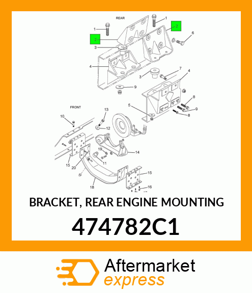 BRACKET, REAR ENGINE MOUNTING 474782C1