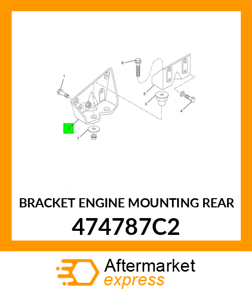 BRACKET ENGINE MOUNTING REAR 474787C2