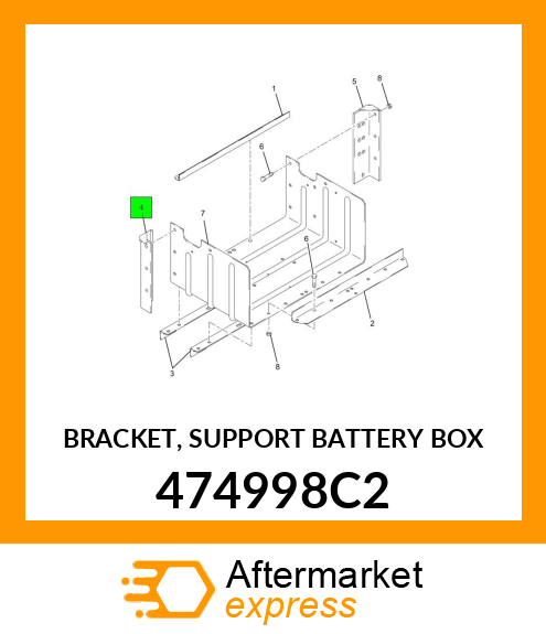 BRACKET, SUPPORT BATTERY BOX 474998C2