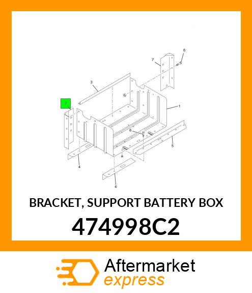 BRACKET, SUPPORT BATTERY BOX 474998C2