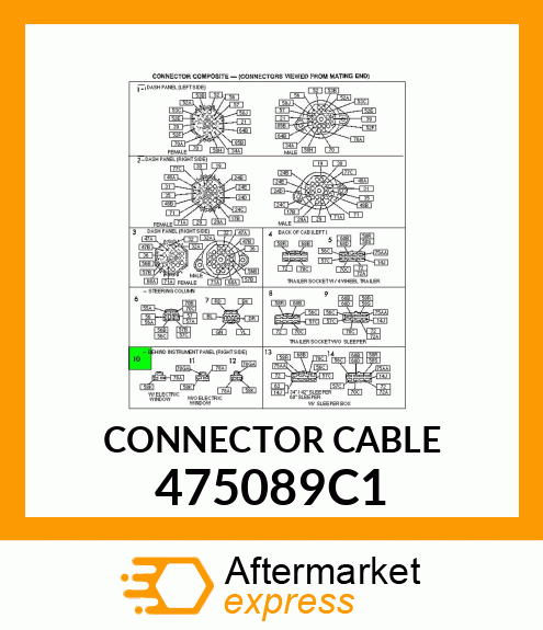 CONNECTOR CABLE 475089C1