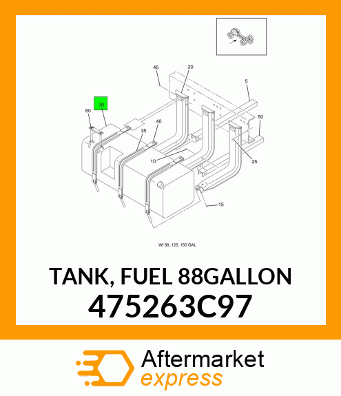 TANK, FUEL 88GALLON 475263C97