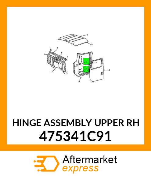 HINGE ASSEMBLY UPPER RH 475341C91