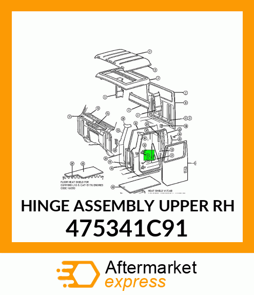 HINGE ASSEMBLY UPPER RH 475341C91