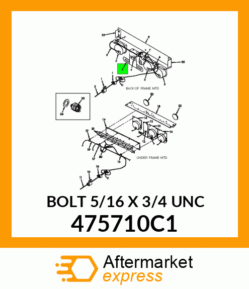 BOLT 5/16" X 3/4" UNC 475710C1