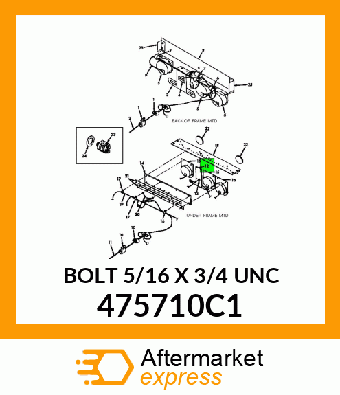 BOLT 5/16" X 3/4" UNC 475710C1