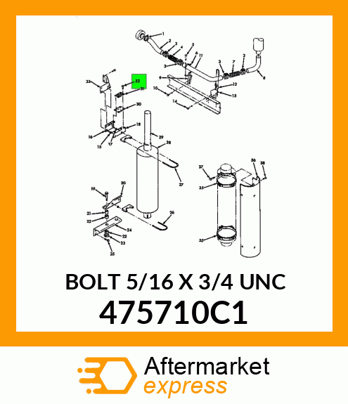 BOLT 5/16" X 3/4" UNC 475710C1