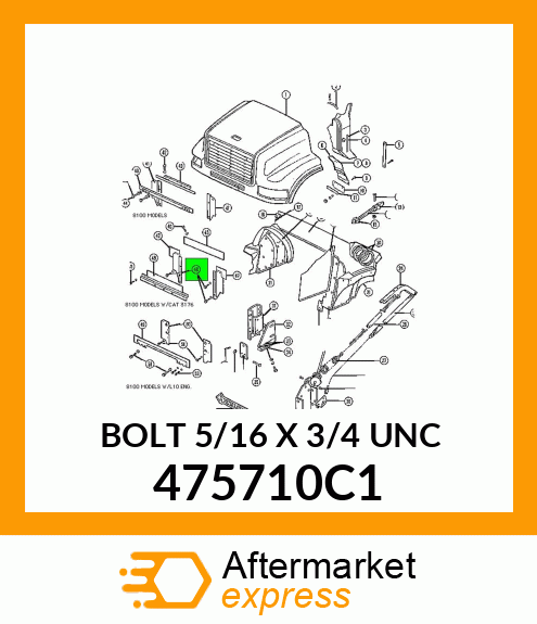 BOLT 5/16" X 3/4" UNC 475710C1