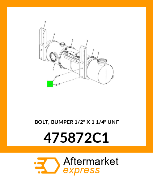 BOLT, BUMPER 1/2" X 1 1/4" UNF 475872C1