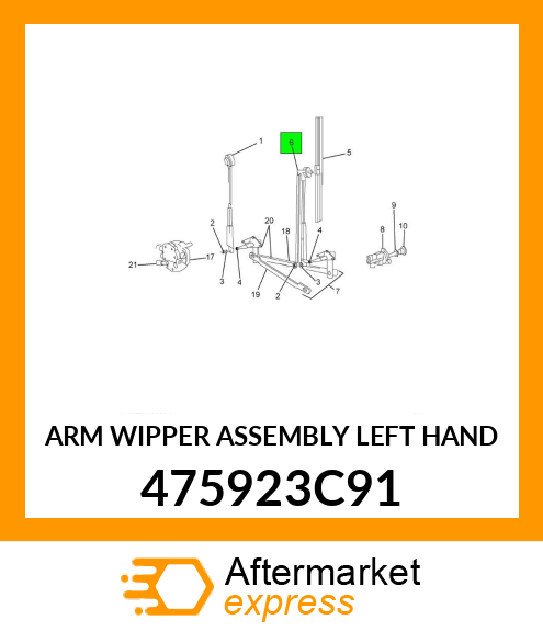 ARM WIPPER ASSEMBLY LEFT HAND 475923C91