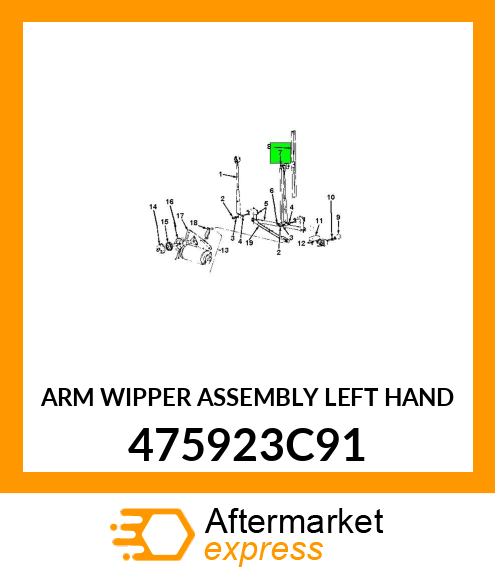 ARM WIPPER ASSEMBLY LEFT HAND 475923C91