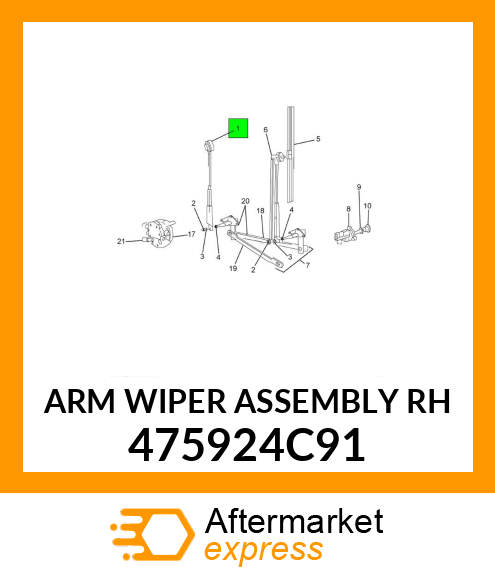 ARM WIPER ASSEMBLY RH 475924C91