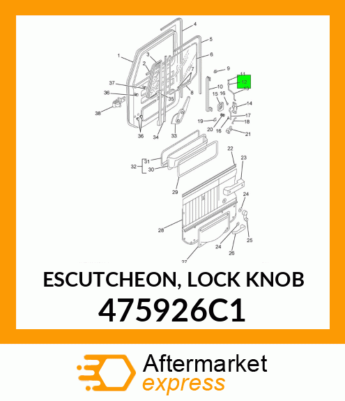 ESCUTCHEON, LOCK KNOB 475926C1