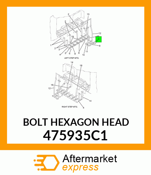 BOLT HEXAGON HEAD 475935C1