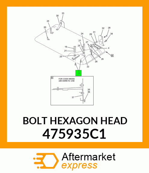 BOLT HEXAGON HEAD 475935C1