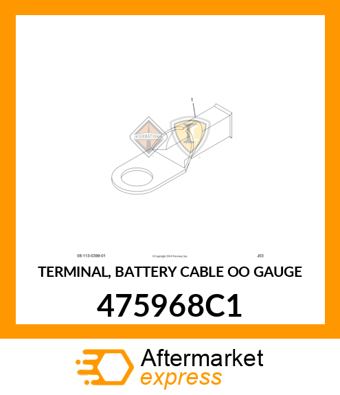 TERMINAL, BATTERY CABLE OO GAUGE 475968C1