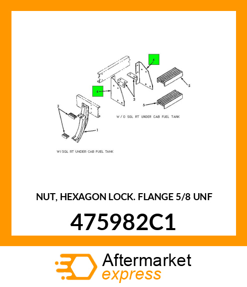 NUT, HEXAGON LOCK FLANGE 5/8" UNF 475982C1